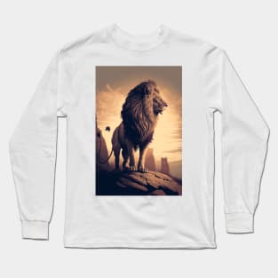 The Majestic Lion: King of the Jungle Long Sleeve T-Shirt